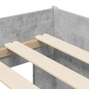 vidaXL Gyerekágy keret tárolóval Betonszürke 80 x 200 cm Szerelt Fa
