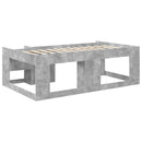 vidaXL Gyerekágy keret tárolóval Betonszürke 80 x 200 cm Szerelt Fa