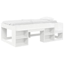 vidaXL Gyerekágy keret tárolóval Fehér 98.5 x 200 cm Szerelt Fa