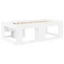 vidaXL Gyerekágy keret tárolóval Fehér 98.5 x 200 cm Szerelt Fa