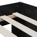 vidaXL Gyerekágy keret tárolóval Fekete Tölgy 98.5 x 200 cm Szerelt Fa