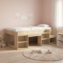 vidaXL Gyerekágy keret tárolóval Sonoma Tölgy 98.5 x 200 cm Szerelt Fa