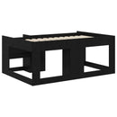 vidaXL Gyerekágy keret tárolóval Fekete Tölgy 80 x 160 cm Szerelt Fa