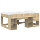 vidaXL Gyerekágy keret tárolóval Sonoma Tölgy 80 x 160 cm Szerelt Fa