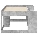 vidaXL Gyerekágy keret tárolóval Betonszürke 80 x 160 cm Szerelt Fa