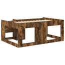 vidaXL Gyerekágy keret tárolóval Füstös Tölgy 80 x 160 cm Szerelt Fa