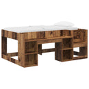 vidaXL Gyerekágy keret tárolóval Antik Fa 80 x 160 cm Szerelt Fa