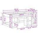 vidaXL Gyerekágy keret tárolóval Fekete Tölgy 90 x 190 cm Szerelt Fa