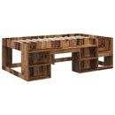 vidaXL Gyerekágy keret tárolóval Antik Fa 90 x 190 cm Szerelt Fa