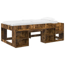vidaXL Gyerekágy keret tárolóval Füstös Tölgy 75 x 190 cm Szerelt Fa