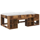 vidaXL Gyerekágy keret tárolóval Antik Fa 75 x 190 cm Szerelt Fa