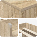 vidaXL Feljárós Ágykeret Szekrénnyel ajtóval 3 db Sonoma Tölgy Faanyag