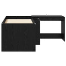 vidaXL Gyerekek Magas Ágykeret Íróasztallal 2 db Fekete Tölgy