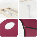 vidaXL Ágy alagúttal 4 pcs Fehér és Piros Szerelt Fa