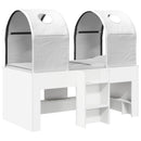vidaXL Ágy alagúttal 4 pcs Fehér Szerelt Fa