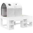 vidaXL Ágy alagúttal 4 pcs Fehér Szerelt Fa