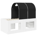 vidaXL Ágy alagúttal 4 pcs Artisian tölgy és fekete Szerelt Fa