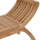 vidaXL Kerti pad 2 -Seater 126 cm Tömör Teakfa Természetes