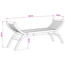 vidaXL Kerti pad 2 -Seater 126 cm Tömör Teakfa Természetes