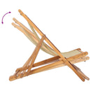 vidaXL Tengerparti szék Bézs Tömör Teakfa