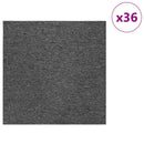 vidaXL Szőnyegcsempe Közép Szürke 50 x 50 cm 36 pcs PP és Bitumen