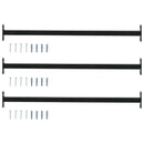 vidaXL Állítható ablakbiztonsági rúd 3 db 710 -1200 mm Acél Fekete