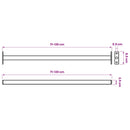 vidaXL Állítható ablakbiztonsági rúd 3 db 710 -1200 mm Acél Fehér