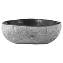 vidaXL Mosdó Ovális Szürke (32-37) x (27-30) x 12 cm Folyami kő