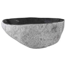 vidaXL Mosdó Ovális Szürke (32-37) x (27-30) x 12 cm Folyami kő