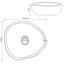 vidaXL Mosdó Ovális Szürke (32-37) x (27-30) x 12 cm Folyami kő
