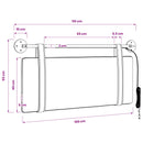 vidaXL Függesztett ágyfej LED fényekkel Bordó Antik PU