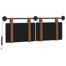 vidaXL Függesztett ágyfej LED fényekkel Fehér Antik PU