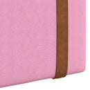 vidaXL Függesztett ágyfej LED fényekkel Rózsaszín Antik PU