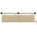 vidaXL Függesztett ágyfej Világos Zöld Szürke Bársonyos szövet