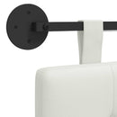 vidaXL Függesztett ágyfej LED fényekkel Fehér Műbőr