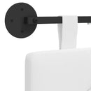 vidaXL Függesztett ágyfej LED fényekkel Fehér Szövet