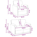 vidaXL Kanapé Szett 2 db Rendőrségi kék Bársony