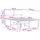 vidaXL Dupla ágykeret fejtámlával ROSTOCK Sötét Barna 120 x 190 cm