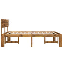vidaXL Dupla ágykeret fejtámlával ROSTOCK Természetes 120 x 190 cm