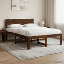 vidaXL Dupla ágykeret fejtámlával ROSTOCK Sötét Barna 140 x 190 cm