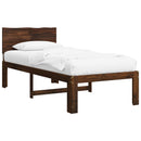 vidaXL Egyszemélyes Ágykeret Fejtámlával ROSTOCK Sötét Barna