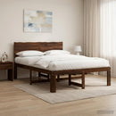 vidaXL Dupla ágykeret fejtámlával ROSTOCK Sötét Barna 120 x 190 cm