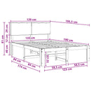 vidaXL Dupla ágykeret fejtámlával ROSTOCK Fehér 135 x 190 cm