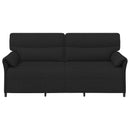 vidaXL 3-Fős kanapé Fekete 198 x 83 x 95 cm Szövet