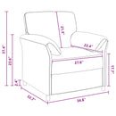 vidaXL 1 személyes kanapé Fekete 88 x 83 x 95 cm Bársony