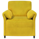 vidaXL 1 személyes kanapé Sárga 88 x 83 x 95 cm Bársony