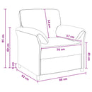 vidaXL 1 személyes kanapé Sárga 88 x 83 x 95 cm Bársony