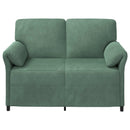 vidaXL Kétüléses Kanapé Tengeri Zöld 138 x 83 x 95 cm Bársony
