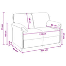 vidaXL Kétüléses Kanapé Tengeri Zöld 138 x 83 x 95 cm Bársony