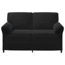 vidaXL Kétüléses Kanapé Fekete 158 x 83 x 95 cm Bársony